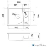  Sudoper bijeli Xgranit Linea Metalac | Eponuda.ba