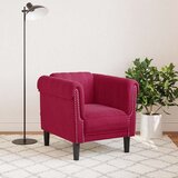  Fotelja crvena boja vina baršunasta | shoptok.hr