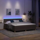  LED Box Spring Krevet Tamno smeđa 180 x 200 cm tkanina | shoptok.hr