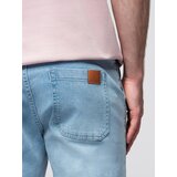 Ombre Men's denim joggers with asymmetrical stitching - blue | Shoptok.si