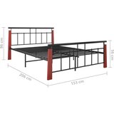 Kovina okvir za krevet od metala i masivne hrastovine 140 x 200 cm | shoptok.hr
