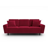 Cosmopolitan Design Crvena baršunasti sklopiva/s prostorom za odlaganje sofa 235 cm Kyoto – Cijene