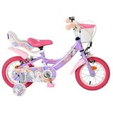 Volare dječji bicikl Unicorn 12″ ljubičaste boje, s dvije ručne kočnice | shoptok.hr