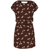 Vero Moda Obleka 'Sasha Bali' rjava / temno zelena / bela | Shoptok.si