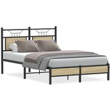 Maison Chic Posteljni okvir - Dvoposteljna postelja - Zakonska postelja brez vzmetnice hrast 120x200 cm inženirski les-J11951, (21773367) | Shoptok.si