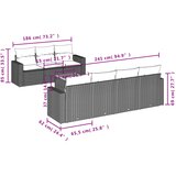 8-dijelni set vrtnih sofa od poliratana s jastucima bež | shoptok.hr