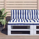 vidaXL Blazina za palete modro bele črte 70x40x12 cm blago Cene
