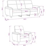  Set sofe 2 kom. Smeđa Umetnička suknja koža | shoptok.hr