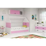 BMS Group Otroška postelja Domi-1 - 80x160 cm - bela/roza