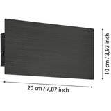 Eglo 901197 - led zidno svetlo talamello LED/6W/230V 3000K crna | Eponuda.com