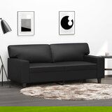 vidaXL Dvosed črna 140 cm umetno usnje | Shoptok.si