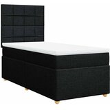  Krevet s oprugama i madracem crni 100 x 200 cm od tkanine | shoptok.hr