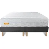 Kompletni paket za posteljo - Vzmetnica 200x200 cm + Vzmetnica z letvami (komplet) + 2 vzglavnika + Prevleka - Memo Bio, (21613779)