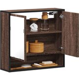 vidaXL Kupaonski ormarić s ogledalom smeđi hrast 65x20x60 cm | shoptok.hr