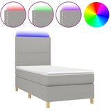  box spring s madracem LED svjetlosivi 100x200 cm tkanina | Eponuda.ba