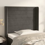  Uzglavlje s ušima tamnosivo 83x16x118/128 cm baršunasto | shoptok.hr