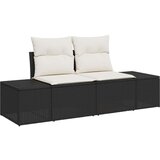  Set vrtnih kauča od 8 komada s jastučićima crni poly ratan | shoptok.hr