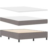  LED Box Spring Krevet Sivo-smeđa 140 x 190 cm tkanina | shoptok.hr