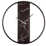 WALLXPERT dekorativni metalni zidni sat demre black marble Cene