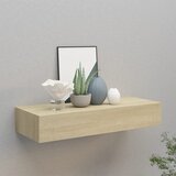 vidaXL Stenska polica s predalom hrast 60x23,5x10 cm mediapan Cene
