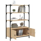  Knjižna omara 3-nadstropna sonoma hrast 70x30x109,5 cm inž. les | Shoptok.si