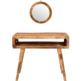 vidaXL Toaletne mize za spalnice s polico s shranjevanjem z ogledalom Trdnina mango lesa | Shoptok.si