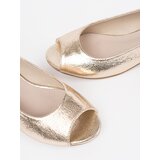 GOODIN Gold low-heeled sandals | Shoptok.si