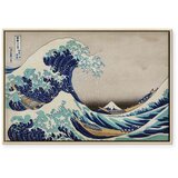  Slika - Hokusai Katsushika – The Great Wave off Kanagawa 120x80 U prirodnom drvenom okviru | shoptok.hr