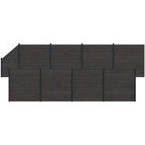 vidaXL Plošča ograje 9 pcs WPC in aluminij Črna, (5000249546) | Shoptok.si