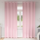 vidaXL Zavese z zavesami 2 pcs Bebe roza 260 x 140 cm Poliester | Shoptok.si