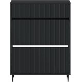  Ormar za cipele ZWOLLE 78 x 24 x 103 cm Konstruirano drvo Crna - Crna | shoptok.hr