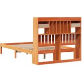  Knjižna postelja brez vzmetnice vošč. rjava 135x190 cm borovina, (21653643) | Shoptok.si