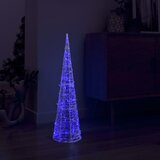 vidaXL Akrilna okrasna LED piramida modra 90 cm cene