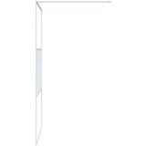 Pregrada za tuš bijela 100 x 195 cm s prozirnim staklom ESG | shoptok.hr