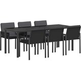  Vrtni set za objed 19 kom. Crna poliratan | shoptok.hr