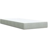Box spring krevet s madracem svjetlosivi 80 x 200 cm baršunasti | shoptok.hr