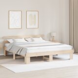  Krevetni okvir s uzglavljem 200x200 cm Masivna borovina | shoptok.hr