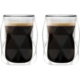 Šalice u setu 2 kom za espresso/s dvostrukom stijenkom 100 ml Geo –