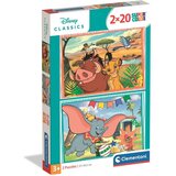 Clementoni Disney klasici: Kralj lavova i Dumbo, 2x20-dijelni Supercolor puzzle - | shoptok.hr