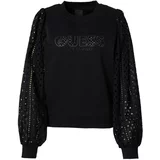 Guess Sweater majica 'SANGALLO' crna / srebro