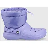 Crocs Snežke Classic Lined Neo Puff Boot vijolična barva