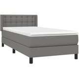  s oprugama i madracem tamnosivi 90 x 190 cm od tkanine | shoptok.hr