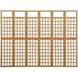 Sobna pregrada / rešetka sa 6 panela od jelovine 242,5 x 180 cm | shoptok.hr