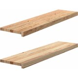 vidaXL Prozorske klupice 2 kom 100x30x2 cm netretirane masivne hrast | shoptok.hr