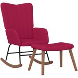  Stolica za ljuljanje s osloncem za noge boja vina baršunasta | Eponuda.com