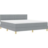  Vzmetna postelja z vzmetnico svetlo siva 180x200 cm tkanina, (22083177) | Shoptok.si