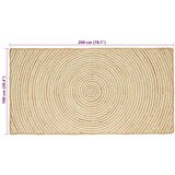  Tepisi za područja Bijela 100 x 200 cm Juta | shoptok.hr