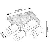 Rabalux spot rasveta toras GU10 4X max 5W hrast (73124) | Eponuda.com