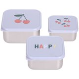 Lässig posodica za shranjevanje snackbox stainless steel Happy Fruits 3/1 cherry Cene