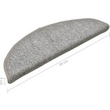  Prostirke za stepenice 15 kom 56x17x3 cm svijetlo sive poluokrugle | shoptok.hr